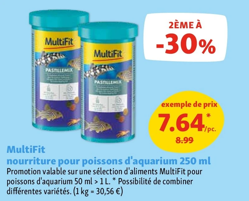 MultiFit nourriture pour poissons d'aquarium 250 ml