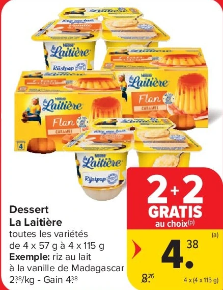 Dessert La Laitière 4 x (4 x 115 g)