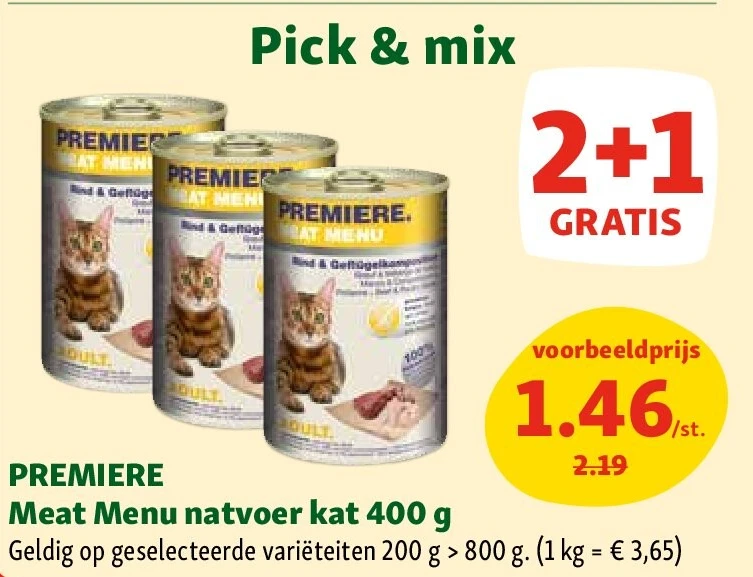 PREMIERE Meat Menu natvoer kat 400 g