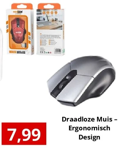 Draadloze Muis – Ergonomisch Design