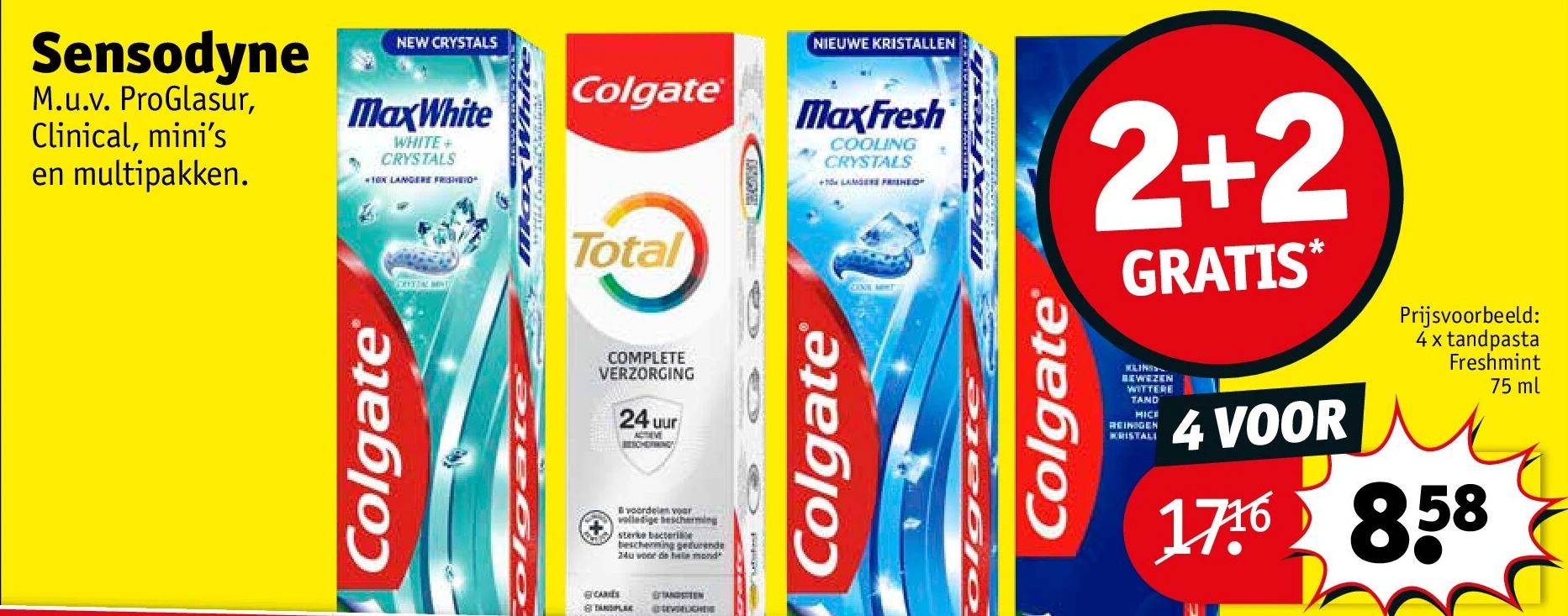 4 x tandpasta Freshmint 75 ml