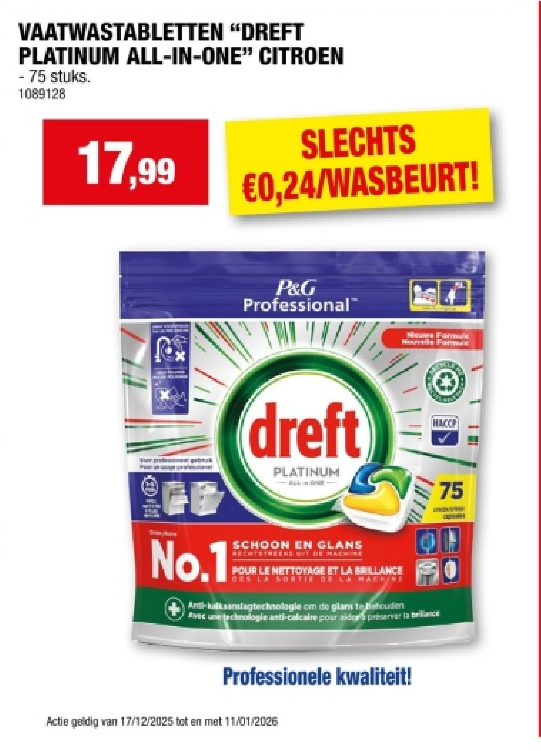 VAATWASTABLETTEN "DREFT PLATINUM ALL-IN-ONE" CITROEN