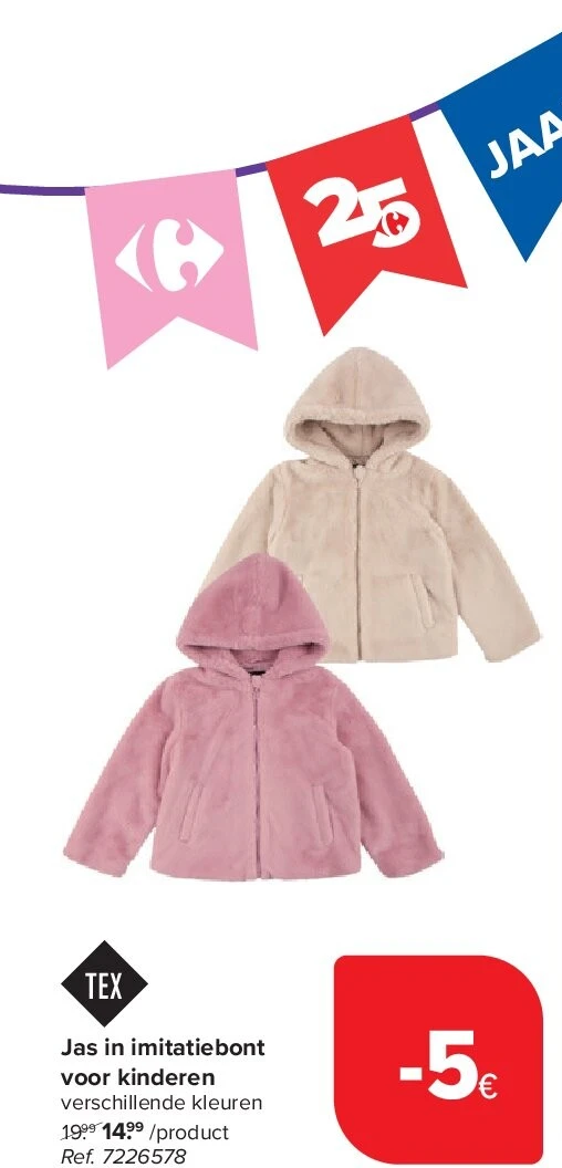 Jas in imitatiebont voor kinderen