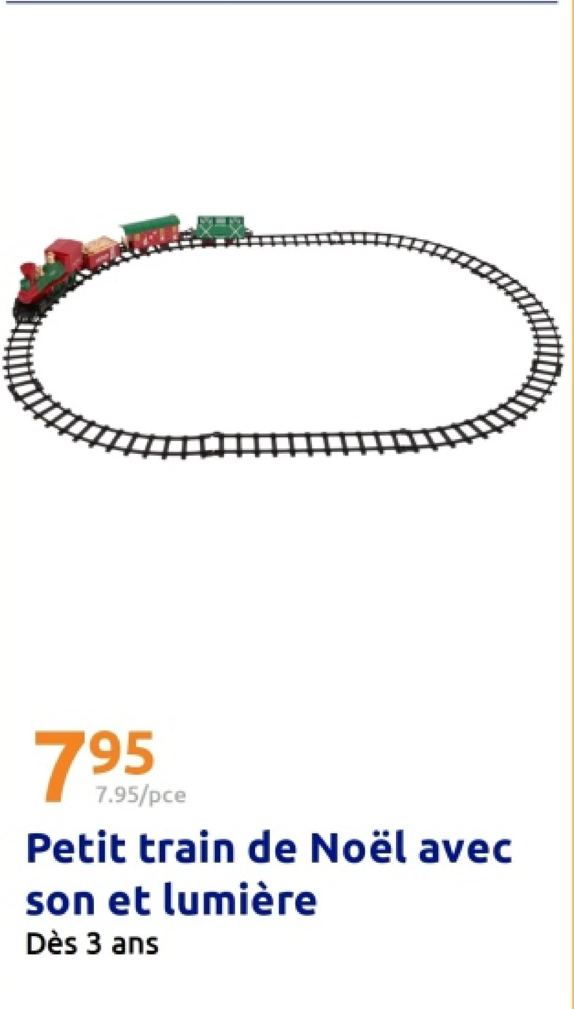 Petit train de Noël avec son et lumière