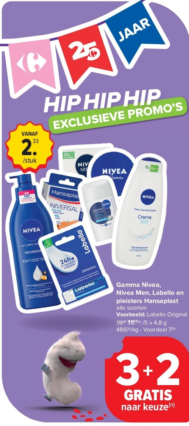 Gamma Nivea, Nivea Men, Labello en pleisters Hansaplast