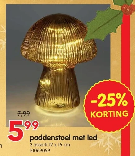 paddenstoel met led