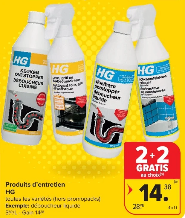 Produits d’entretien HG