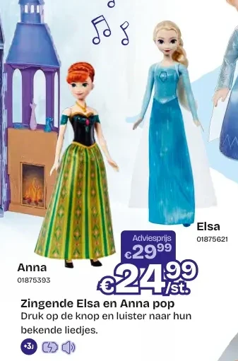 Zingende Elsa en Anna pop