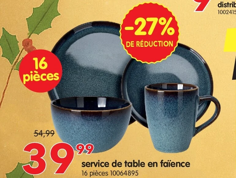 service de table en faïence