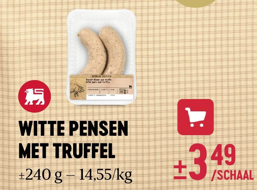 WITTE PENSEN MET TRUFFEL