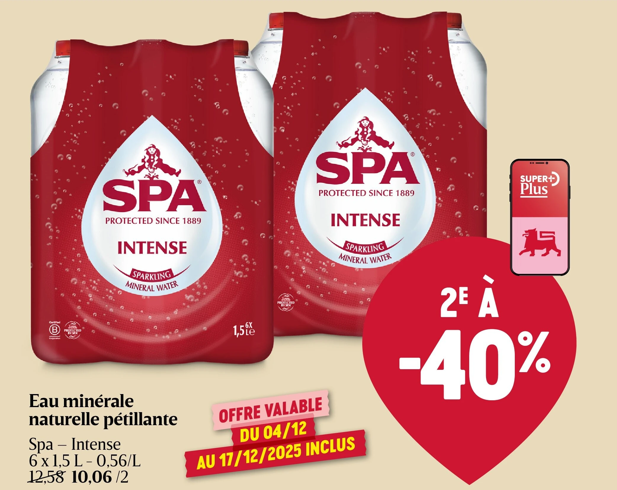 Eau minérale naturelle pétillant