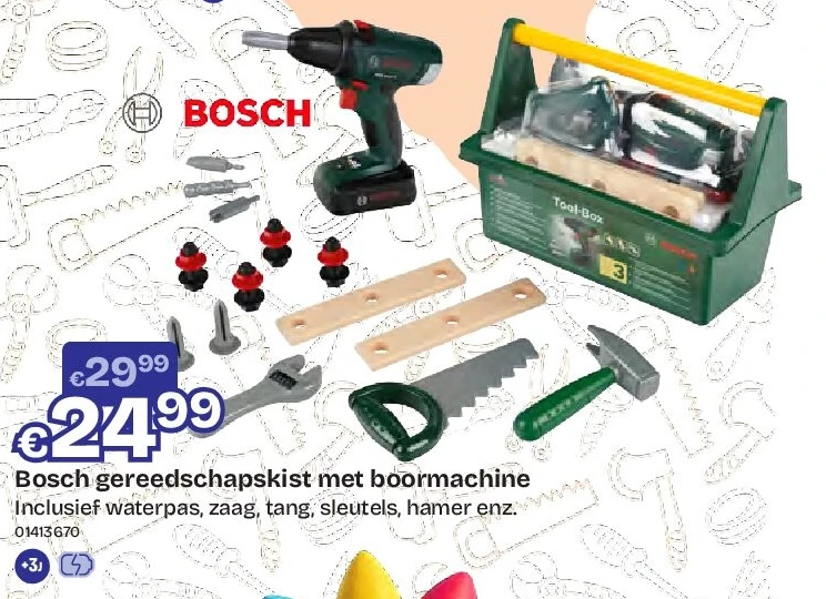 Bosch gereedschapskist met boormachine