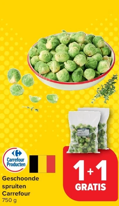 Geschoonde spruiten Carrefour