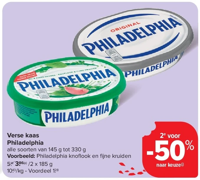 Verse kaas Philadelphia