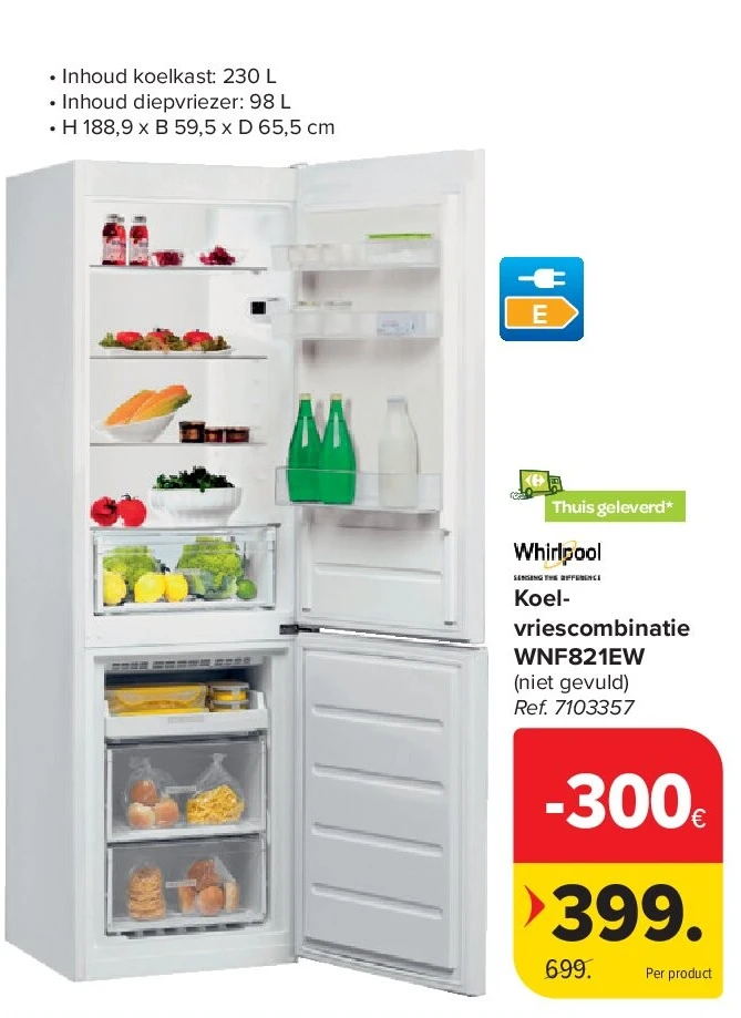 Koelvriescombinatie WNF821EW