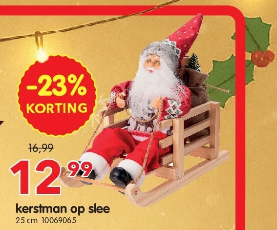 kerstman op slee