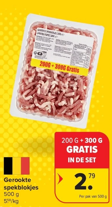 Gerookte spekblokjes