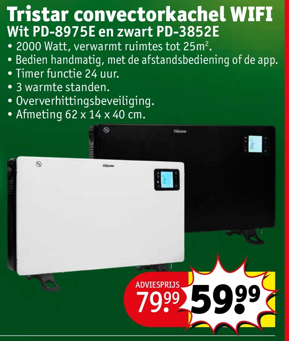 Tristar convectorkachel WIFI