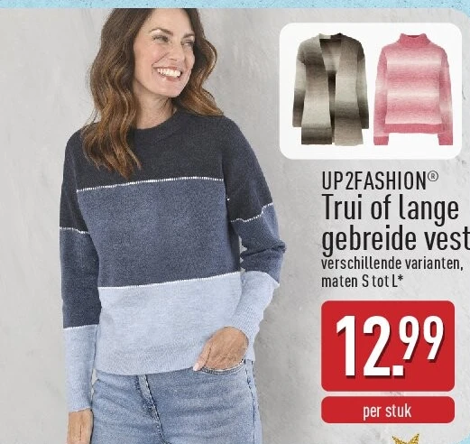 Trui of lange gebreide vest