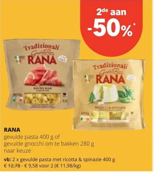 RANA gevulde pasta met ricotta & spinazie 400 g
