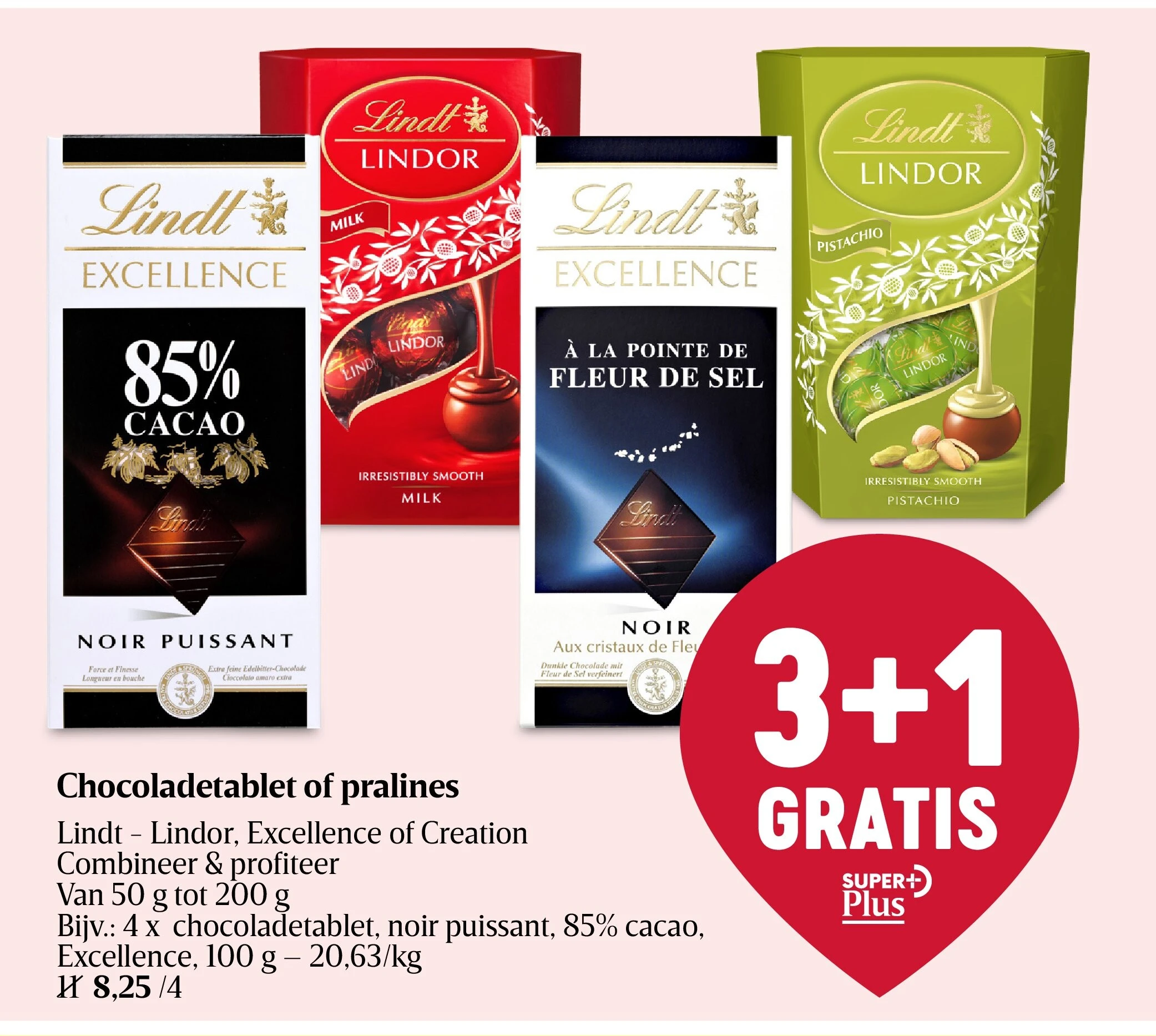 Chocoladetablet of pralines