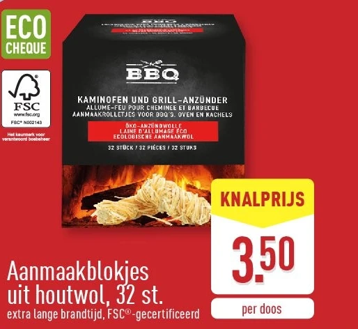 Aanmaakblokjes uithoutwol, 32st.