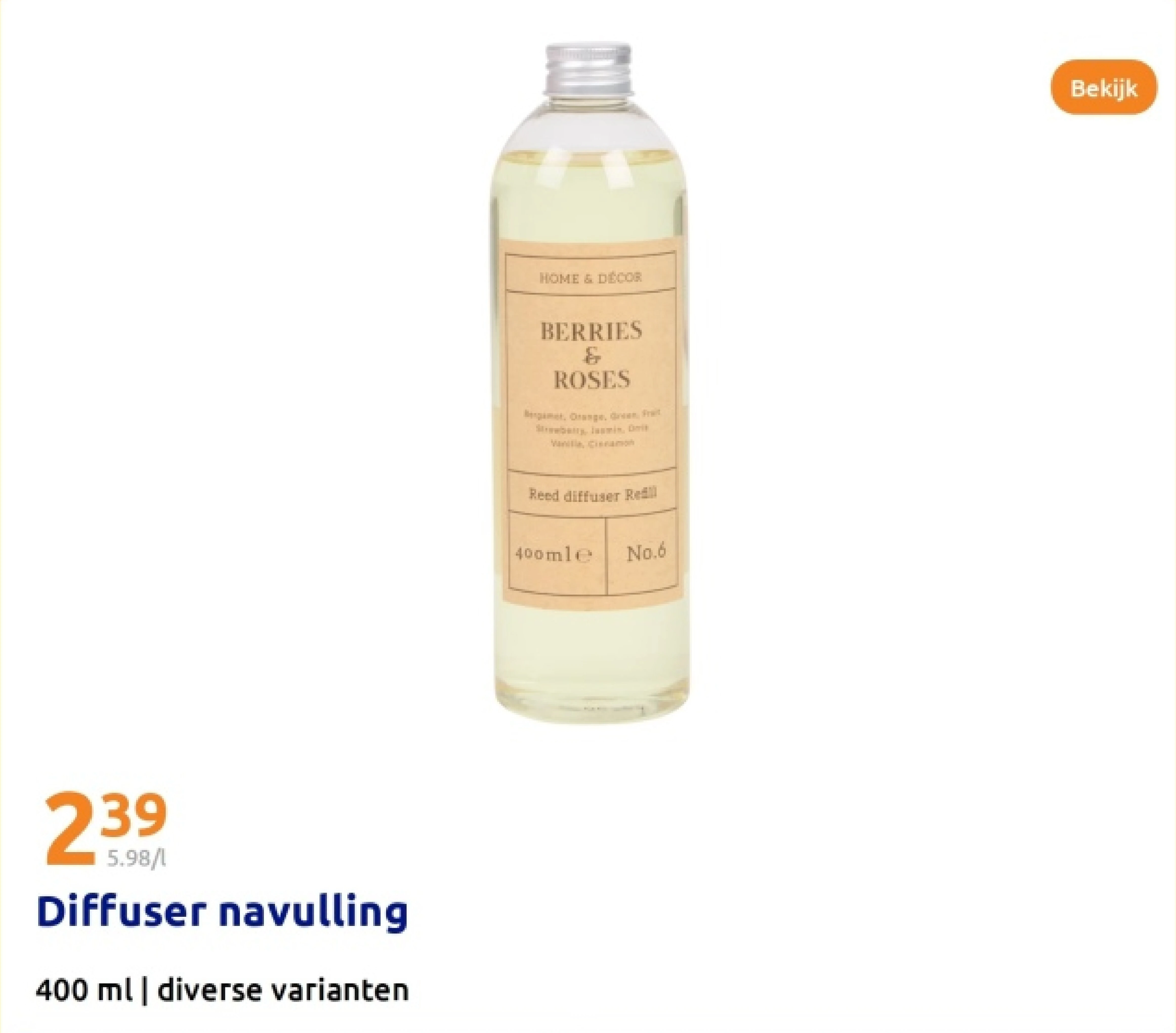 Diffuser navulling
