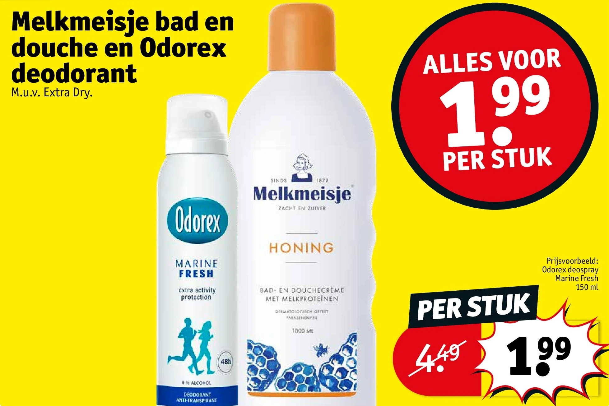 Melkmeisje bad en douche en Odorex deodorant