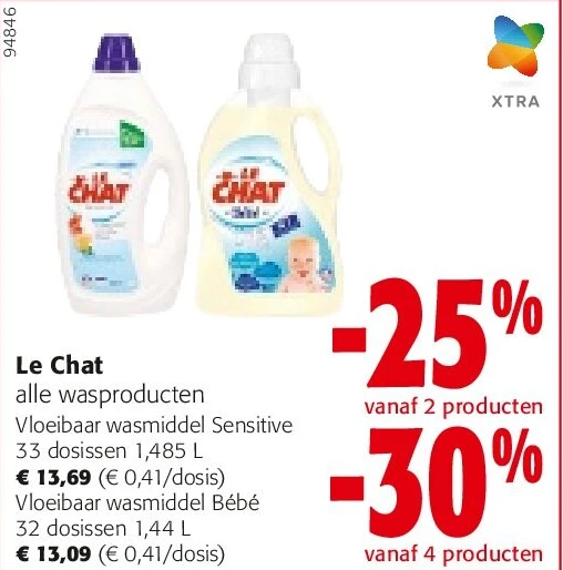 Le Chat Vloeibaar wasmiddel Sensitive 33 dosissen 1,485 L