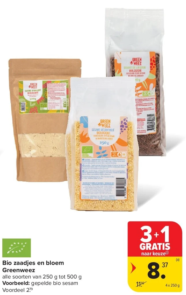 Bio zaadjes en bloem Greenweez