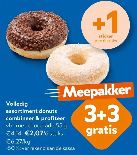 Volledig assortiment donuts combineer & profiteer