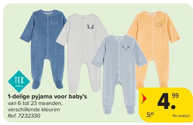 1-delige pyjama voor baby’s