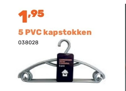 5 PVC kapstokken