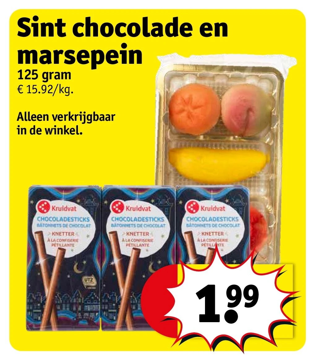 Sint chocolade en marsepein