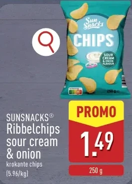 Ribbelchips sour cream & onion