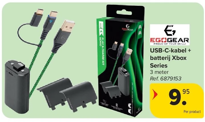 USB-C-kabel + batterij Xbox Series