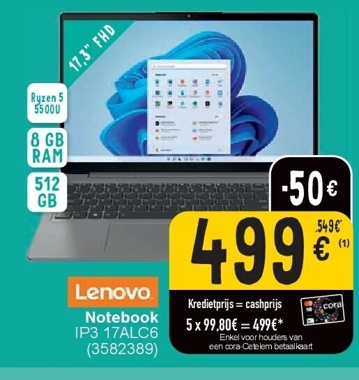 Lenovo Notebook IP3 17ALC6