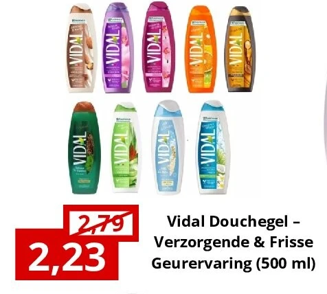 Vidal Douchegel – Verzorgende & Frisse Geurervaring (500 ml)