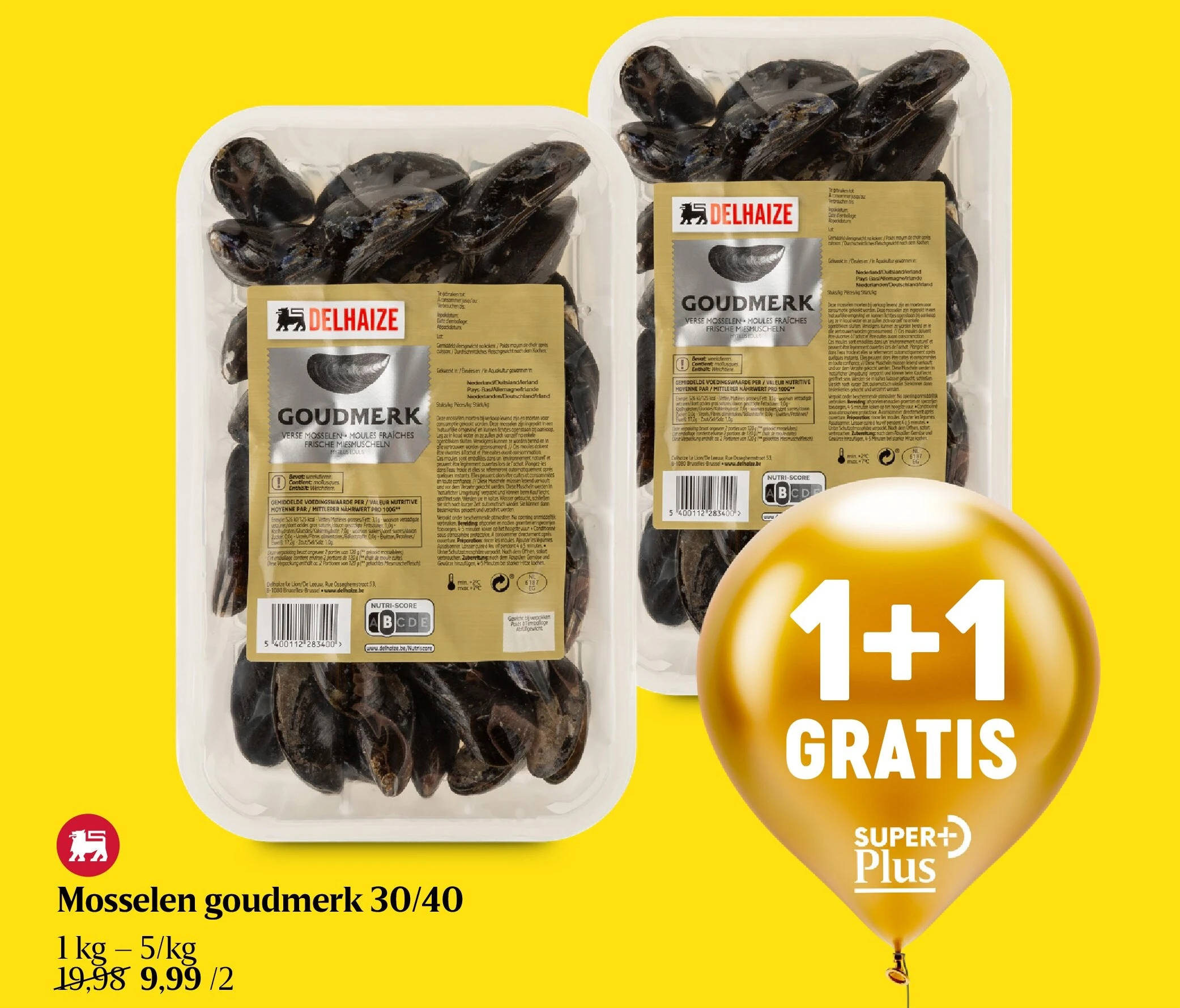 Mosselen goudmerk 30/40