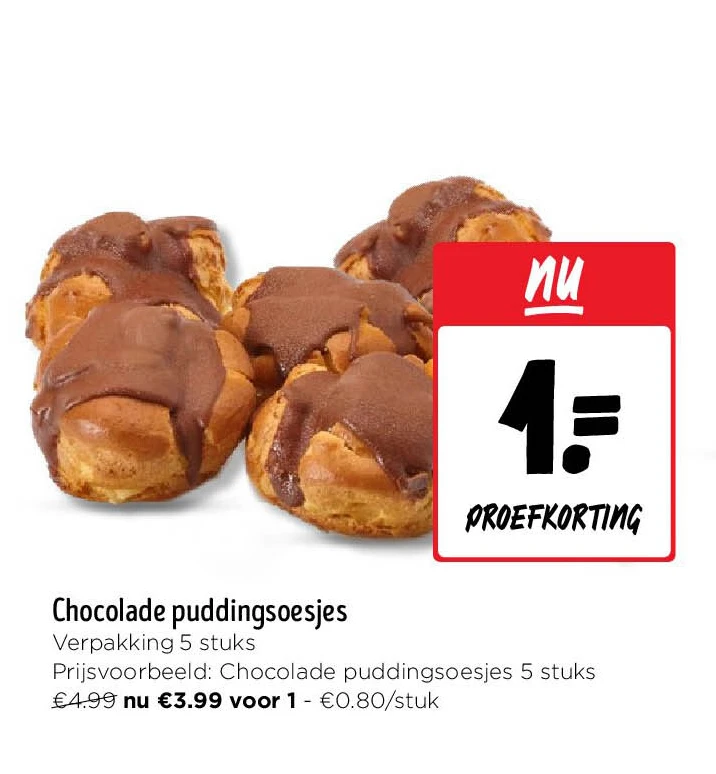 Chocolade puddingsoesjes