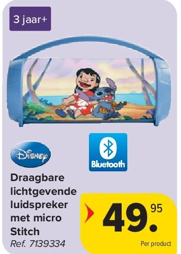 Draagbare lichtgevende luidspreker met micro Stitch