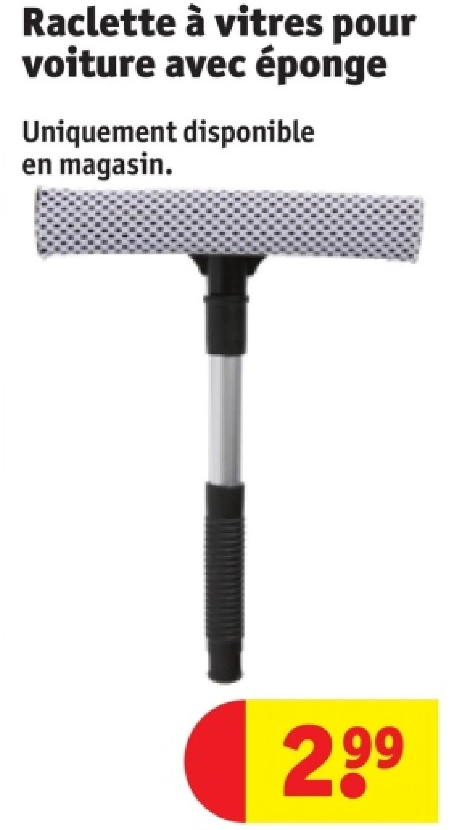 Raclette à vitres pour voiture avec éponge