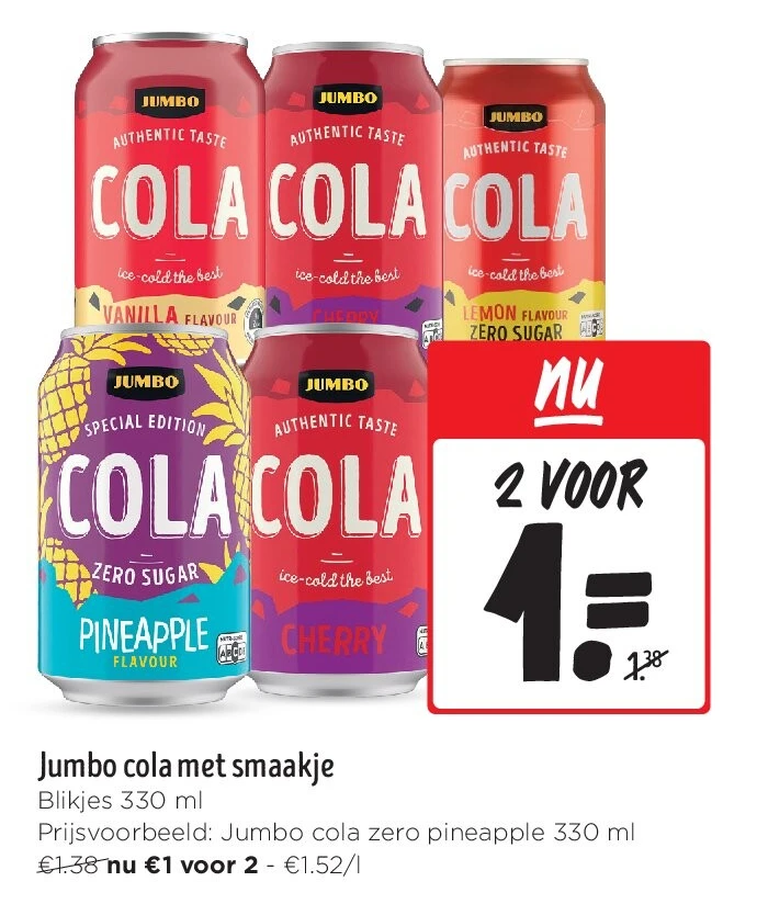Jumbo cola met smaakje
