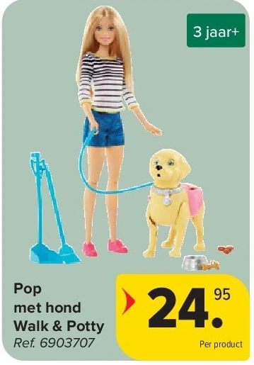 Pop met hond Walk & Potty