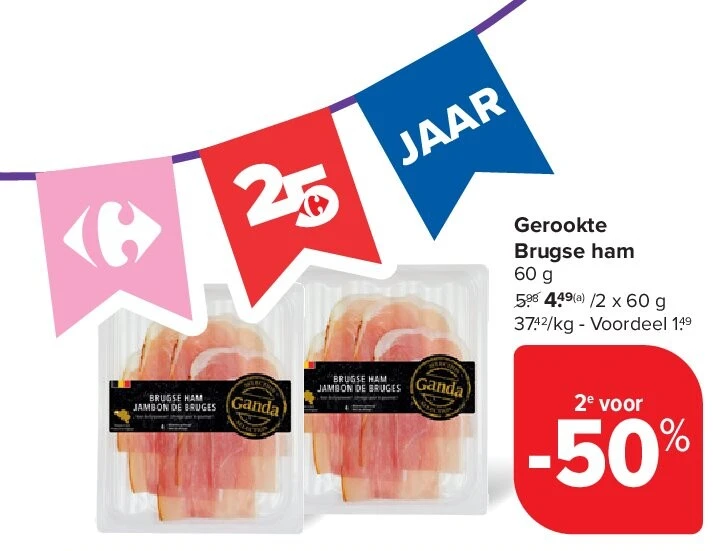 Gerookte Brugse ham
