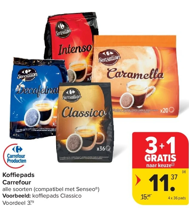 Koffiepads Carrefour