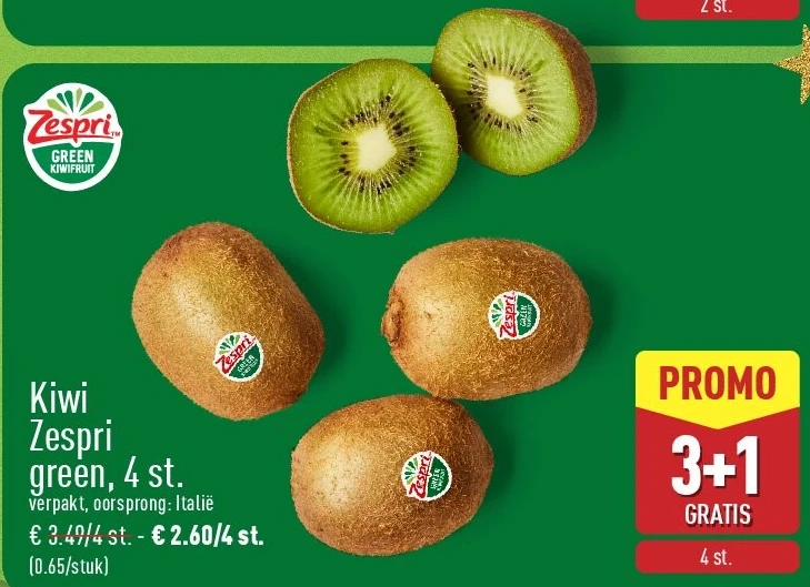 Kiwi Zespri green, 4st