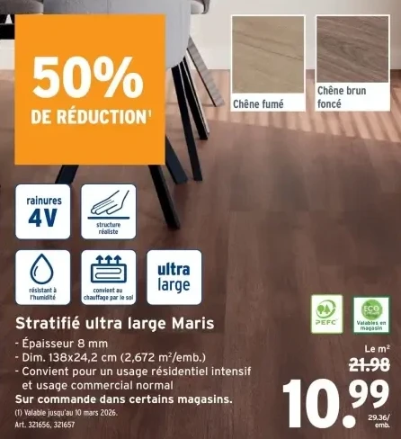 Stratifié ultra large Maris