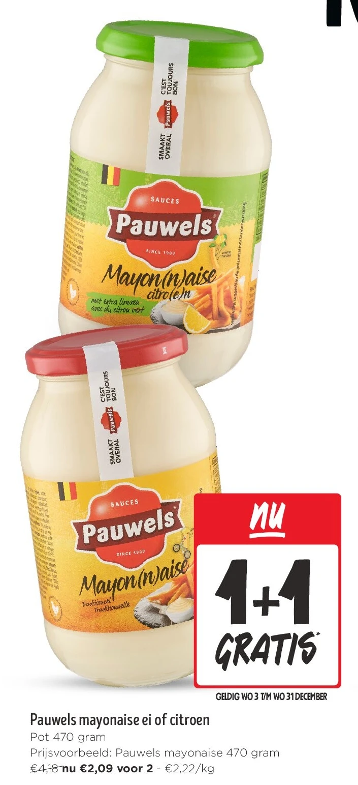 Pauwels mayonaise ei of citroen