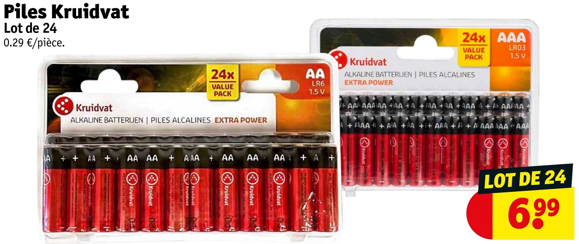 Piles Kruidvat Lot de 24